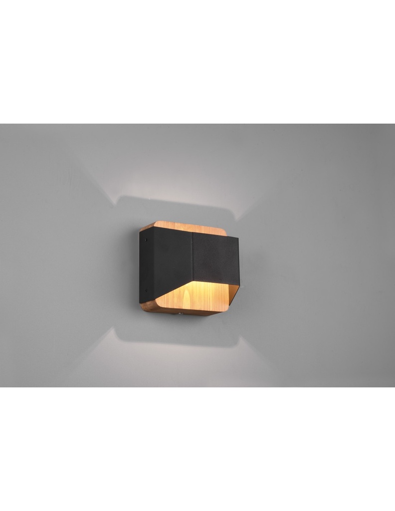 Applique Moderna Biemissione Led Arino Nero Trio Lighting - Samnite