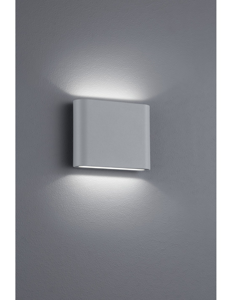 Applique Rettangolare Thames II Led Doppia Emissione IP54 Alluminio L11 cm Trio Lighting - Samnite