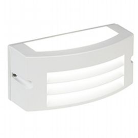 Applique in alluminio pressofuso con diffusore in termoplastico opalino - Luce calda 3000°K - 10W - 840 lumen bianco - Samnite