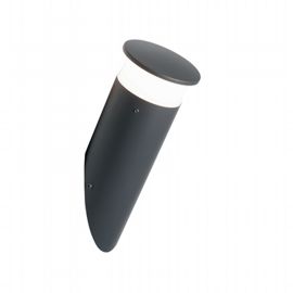 Applique in alluminio pressofuso, diffusore in termoplastico opalino, 9W, 920 lumen, luce naturale, IP65 grafite - Samnite