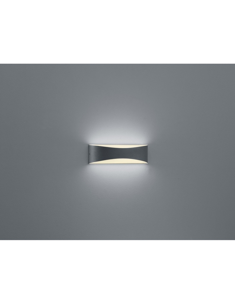 Applique per Esterno Konda Doppia Emissione Led IP65 Antracite Trio Lighting - Samnite