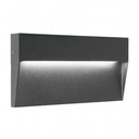 Applique tonda in alluminio pressofuso con diffusore satinato - 6W, 777 lumen grafite - Samnite