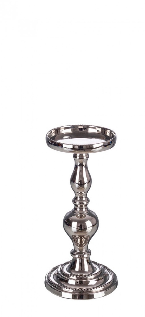 Candelabro Darika 1Fuoco Argento H25,5 - Samnite