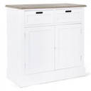 Credenza in MDF due ante due cassetti Bianca DOROTEA 84x39,5x h85 cm - Samnite
