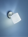 Faretto Spot Tommy 1xE14 Nichel E Tessuto Bianco L12 cm Trio Lighting - Samnite