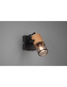 Faretto Spot Tosh Nero 1xE14 Legno E Gabbia Metallica L9 cm Trio Lighting - Samnite