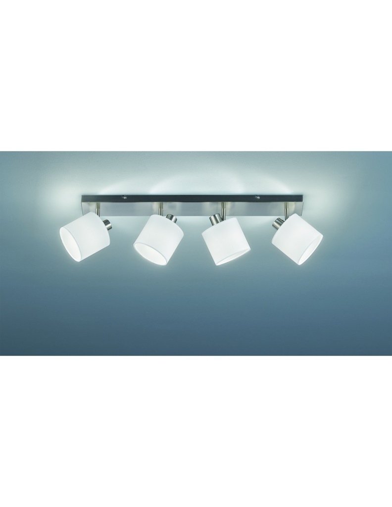 Faretto Tommy 4xE14 Spot Nichel L70 cm Trio Lighting - Samnite