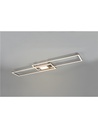 Ganado plafoniera led rettangolare acciaio retro-illuminata rgb con telecomando multifunzione l. 110cm Moderno LED - Samnite