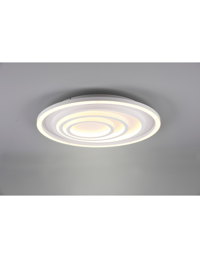 Grande Plafoniera Circolare Moderna Led Dimmer Kagawa Bianco Trio Lighting - Samnite