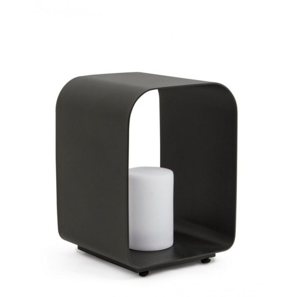 Lampada Led in alluminio Ridley antracite 35h cm - Samnite