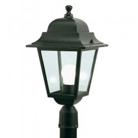 Lampada da esterno in alluminio pressofuso con diffusori in vetro trasparente nero - Samnite
