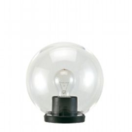 Lampada da esterno in termoplastico con sfera chiara in PMMA Ø 20cm nero - Samnite