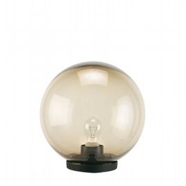 Lampada da esterno in termoplastico con sfera fumé Ø 20cm nero - Samnite