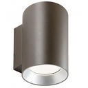 Lampada da parete in alluminio pressofuso con diffusori in vetro trasparente - 40W - 4242 lumen - Classe E - Luce calda - IP65 - 2 lampade corten - Samnite