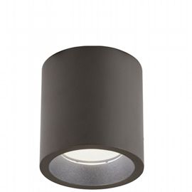 Lampada da soffitto in alluminio pressofuso, diffusore in vetro trasparente, 12W, 1420 lumen, luce calda corten - Samnite