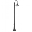 Lampada da terra in alluminio pressofuso con diffusore trasparente nero - Samnite