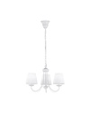 Lampadario Bianco Contemporaneo Metallo 3 Paralumi Tessuto Cortez Trio Lighting - Samnite