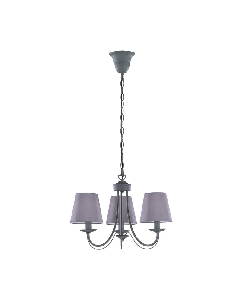 Lampadario Camera da Letto 3 Paralumi Grigi Cortez Trio Lighting - Samnite