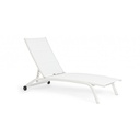 Lettino in alluminio con ruote Cleopas bianco-bianco - Samnite