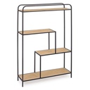 Libreria in acciaio Sagomata quattro ripiani Antracite ELYOT 85,5x25,5x h131 cm - Samnite