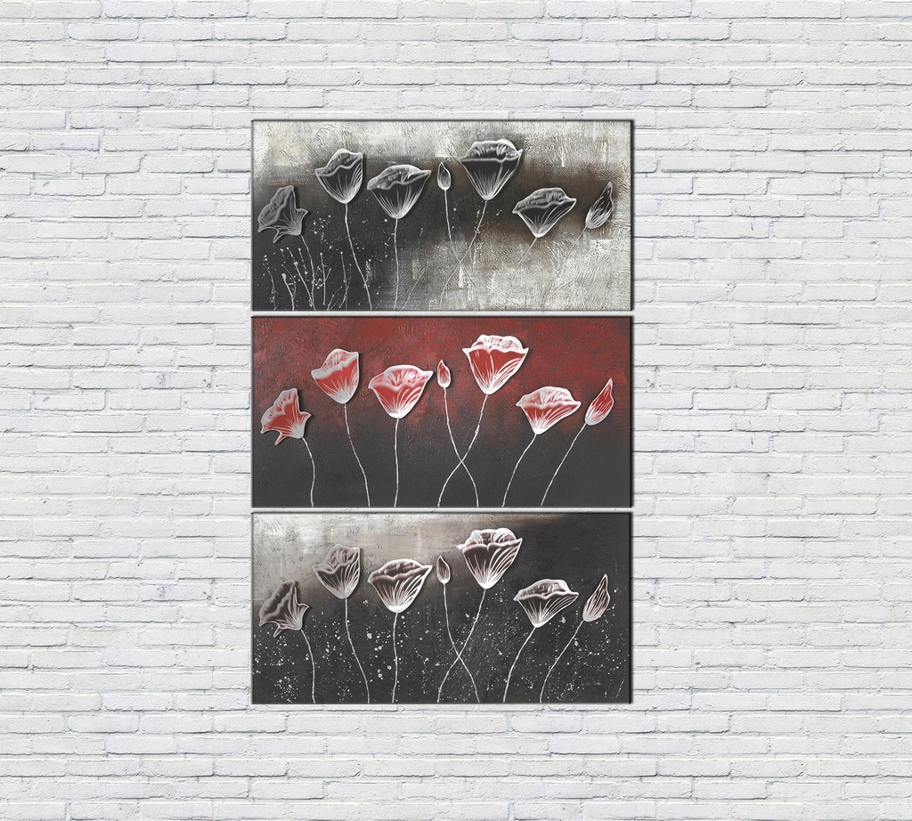 Olio su tela multicolor e telaio in legno 70x140 cm - Samnite