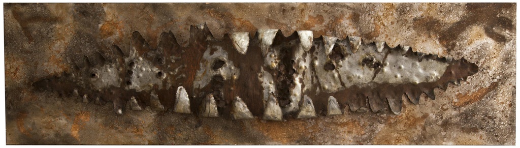 Olio su tela multicolor e telaio in metallo 120x80 cm - Samnite