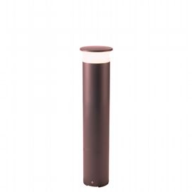 Palo in Alluminio Pressofuso con Diffusore Opalino - Illuminazione LED 9W - Luce Naturale - IP65 caffe' - Samnite