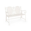 Panca pieghevole due posti in acciaio Bianca EMILY 115x60x h92 cm - Samnite