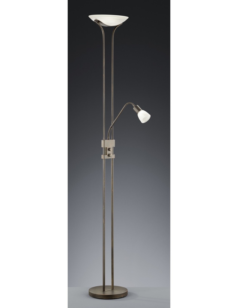 Piantana Led Con Luce Spot da Lettura Dimmerabile Santo II Ruggine Trio Lighting - Samnite