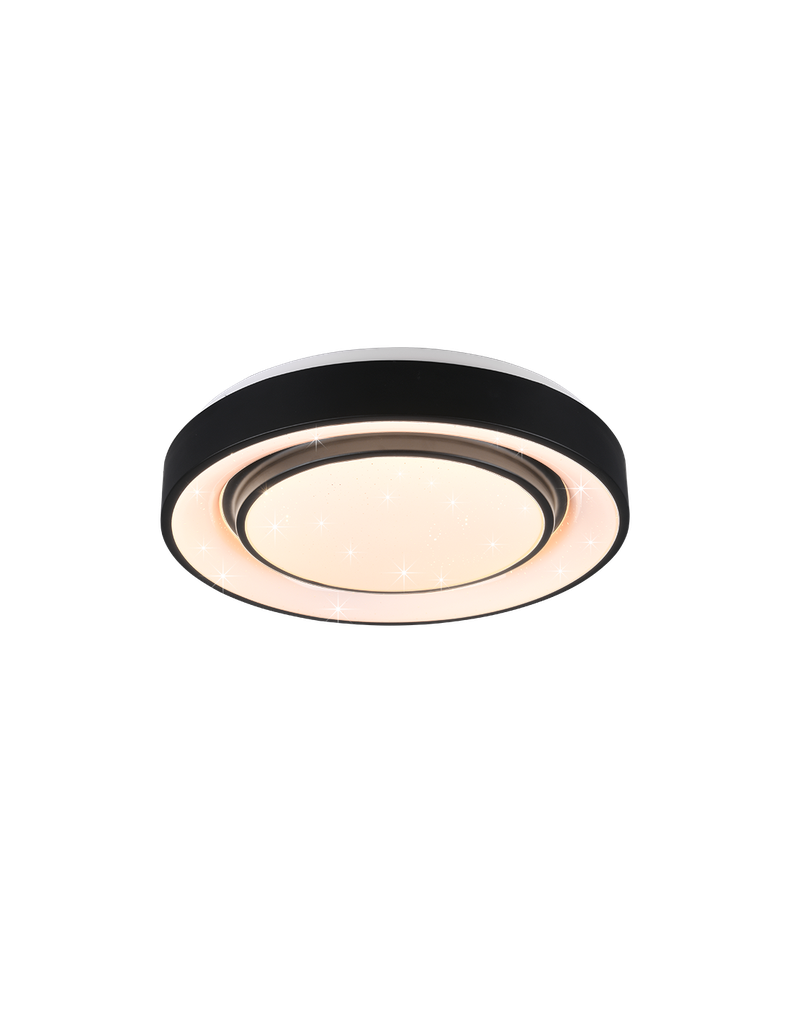 Plafoniera Moderna Led Dimmer RGB Mona Nero Ø38 cm Trio Lighting - Samnite