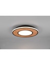Plafoniera Vintage Legno Led Dimmer Deacon Ø50 cm Trio Lighting - Samnite