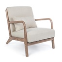 Poltrona Ancilla Vintage in lino cotone con cuscino - Samnite