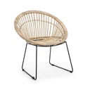 Poltrona rustica Cayes naturale - Samnite