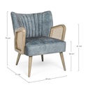 Poltrona vintage legno Virna Costal - Samnite