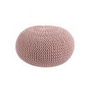 Pouf intrecciato rosa arredare design cm 80 - Samnite