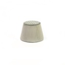 Pouf velluto metallo grigio cm 46,5 x 46,5 x h 33 - Samnite
