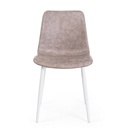 Sedia vintage ecopelle beige Kyra - Samnite