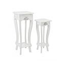 Set 2 porta lampada classico bianco - Samnite