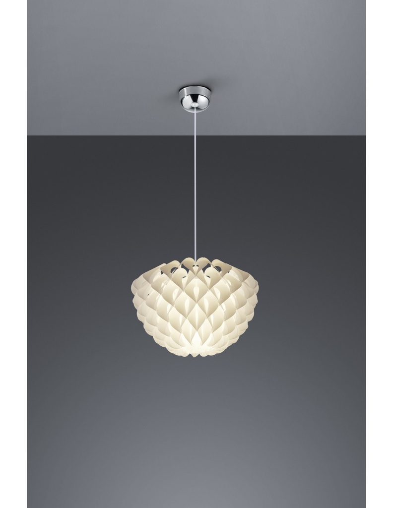 Sospensione 1xE27 Tilia Origami Bianco Ø40 cm Trio Lighting - Samnite