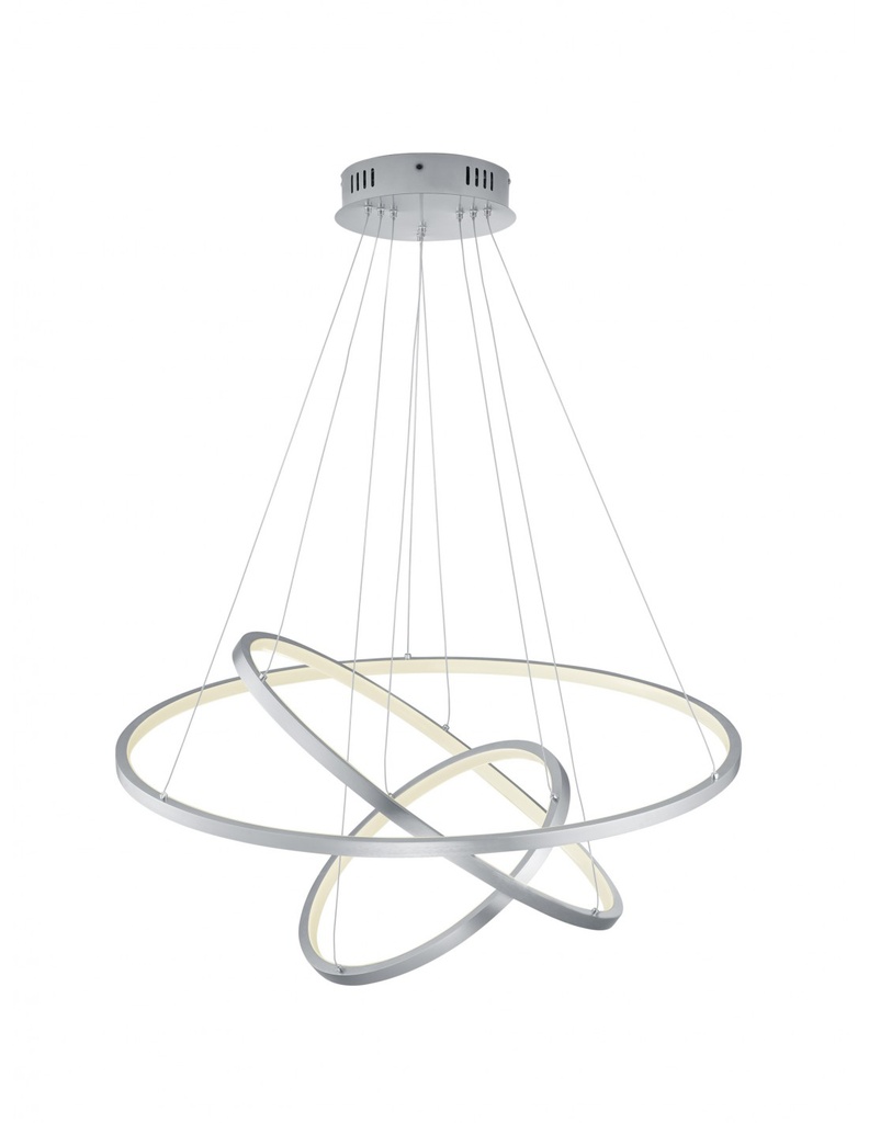 Sospensione Anelli Led 80w RGB Dimmerabile Aaron Nichel Trio Lighting - Samnite