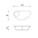 Tavolino in mdf verde petrolio e base grigio cromato 140x80x32h cm - Samnite