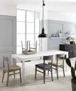 Tavolo allungabile in melaminico bianco 130/210x80x76h cm - Samnite