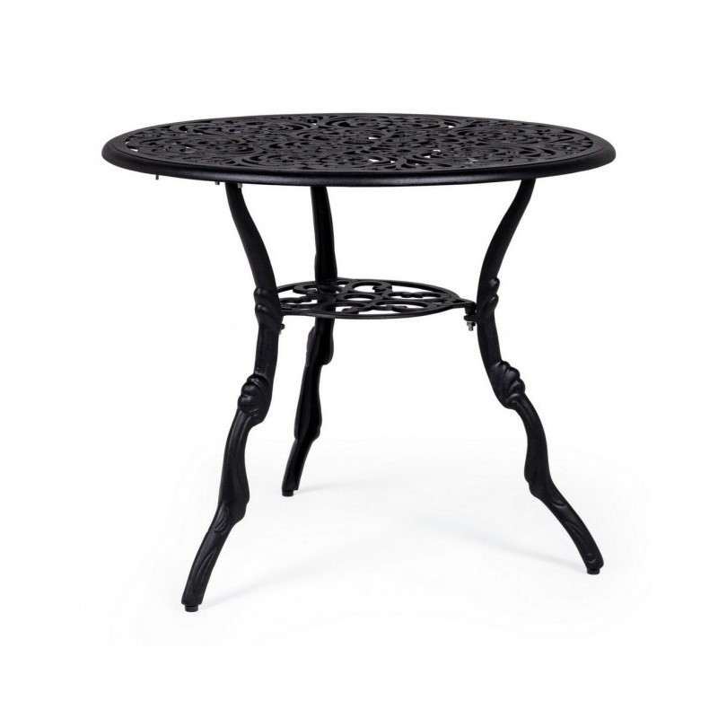 Tavolo per esterno in alluminio Antracite VICTORIA diametro 80 x h67 cm - Samnite