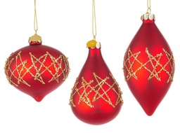 [S-B0937242] 12x Pendaglio Vt Embellish Rosso Ass3