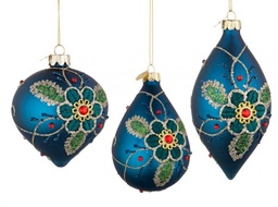 [S-B0934205] 12x Pendaglio Vt Floret Blu Ass3