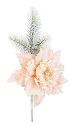 [S-B0932707] 12x Pick Poinsezia Haylie Champagne