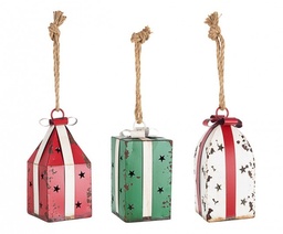 [S-B0932696] 3x Pendaglio Pacco Regalo Met Ass3