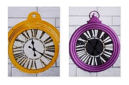 [S-B0180049] 4x Orologio Parete S-Tela Ass2 50X70