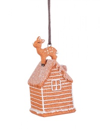 [S-B0939571] 4x Pendaglio Gingerbread Casa C