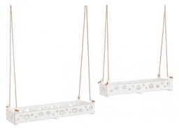 [S-B0938200] 4x Set2 Vassoio Hilaris Rett Bianco Stella